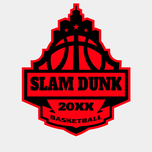 SLAM DUNK Basketball Logo Template Thumbnail