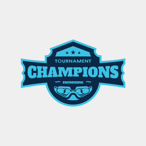 Champions Tournament Swimming logo template Thumbnail
