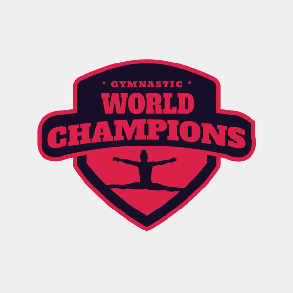 Gymnastic World Champions logo template Thumbnail