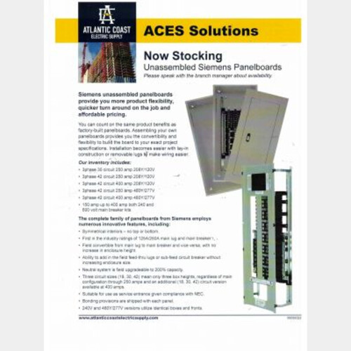 ACES Solutions Now Stocking Siemens Panelboards  Thumbnail